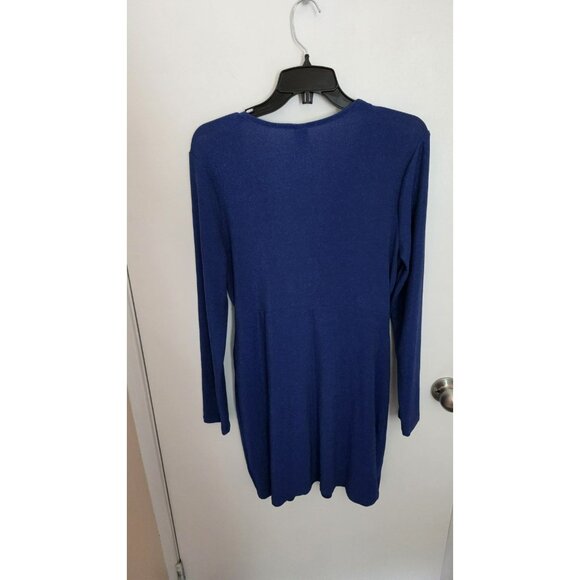 Wild Fable Mini Dress Metallic Bodycon Long Sleeve Cutout Stretch Blue XL NWTD - Picture 2 of 10